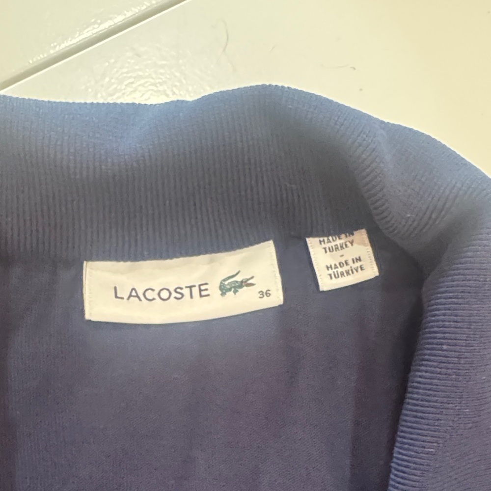 Women's Lacoste Navy Sleeveless Polo romper with Red and White Trim - Picture 2 of 6